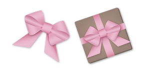 Origami Pink Bow and Gift Cursor