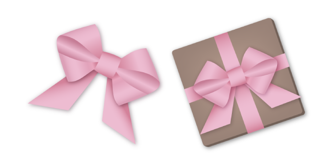 Origami Pink Bow and Gift Cursor