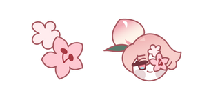 Cookie Run Peach Blossom Cookie and Flower Cursor