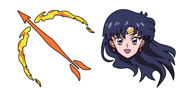 Sailor Moon Sailor Mars y Mars Flame Sniper Cursor