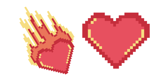 Fiery Heart Pixel курсор