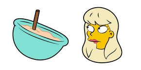 Los Simpson Gretchen y Bowl Turquesa cursor