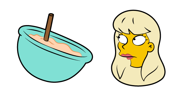 The Simpsons Gretchen y Bowl Turquesa Cursor