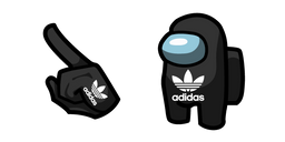 Among Us Black Adidas Character Cursor