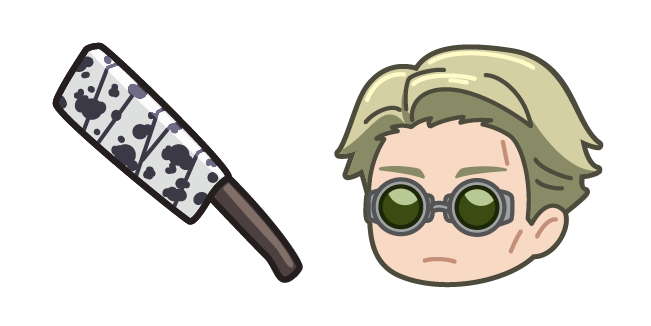 Chibi Jujutsu Kaisen Nanami Kento and Knife Cursor