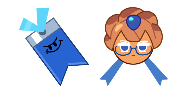 Cookie Run Blueberry Pie Cookie and Bookmark Cursor