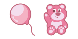 Kawaii Pink Teddy and Balloon Cursor