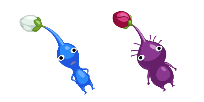 Pikmin Blue Pikmin and Purple Pikmin Cursor