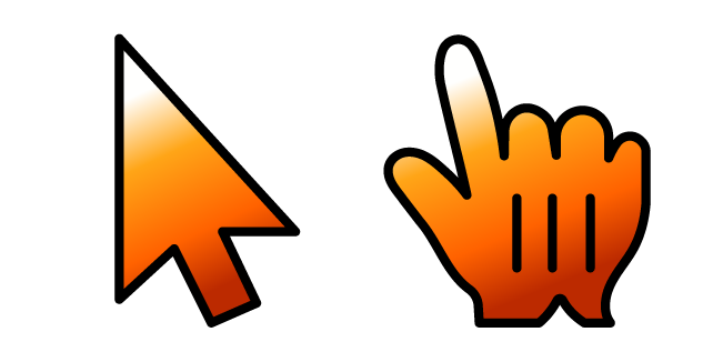 Orange Fox Gradient Cursor