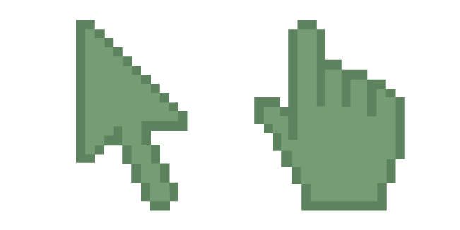 Asparagus Green Pixel Cursor