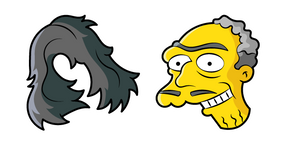 The Simpsons Morty Szyslak and Wig Cursor