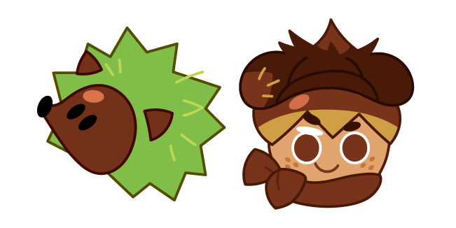 Cookie Run Chestnut Cookie and Spiky курсор