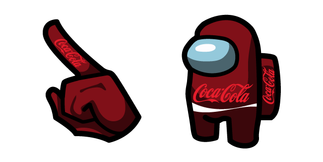 Among Us Coca-Cola Personnage Rouge Cursor