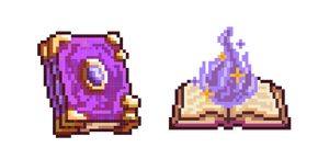 Purple Magic Book Pixel Cursor