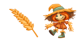 Thanksgiving Day Scarecrow and Wheat Cursor