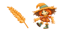 Thanksgiving Day Scarecrow and Wheat Cursor