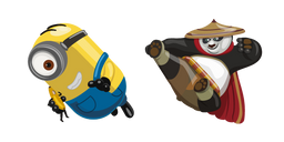 Thanksgiving Day Minion and Kung Fu Panda Balloons Cursor