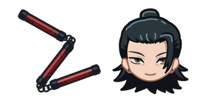 Курсор Chibi Jujutsu Kaisen Suguru Geto and Nunchucks