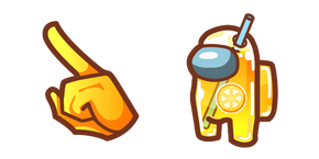 Among Us Yellow Lemonade Character Cursor