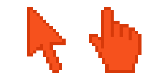 Tangelo Red Pixel Cursor