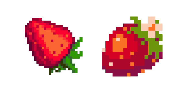 Red Strawberry Pixel Cursor