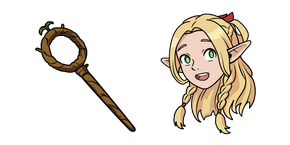 Delicious in Dungeon Marcille Donato y Bastón Ambrosia cursor