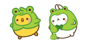 Kawaii Frog Molang y Piu Piu cursor