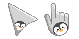 Penguin on Gray Background Cursor