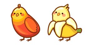 Cute Mango and Banana Parrots Cursor