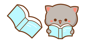 Kawaii Mochi Mochi Peach Cats Goma et Livre Bleu Curseur