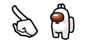 Among Us White Molang Character Cursor