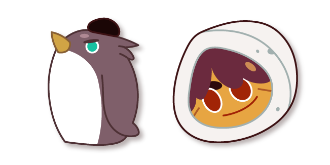 Cookie Run Red Bean Cookie and Penguin Cursor