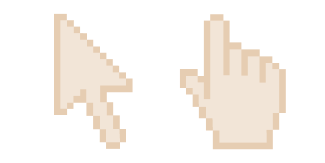 Almond Beige Pixel Cursor