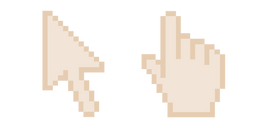 Almond Beige Pixel Cursor