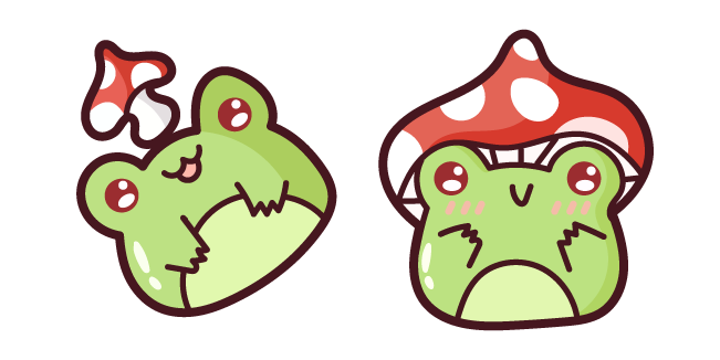 Cute Frog and Mushroom Hat Cursor