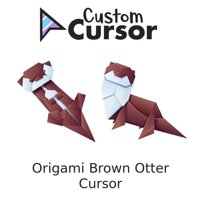 Origami Brown Otter cursor – Custom Cursor