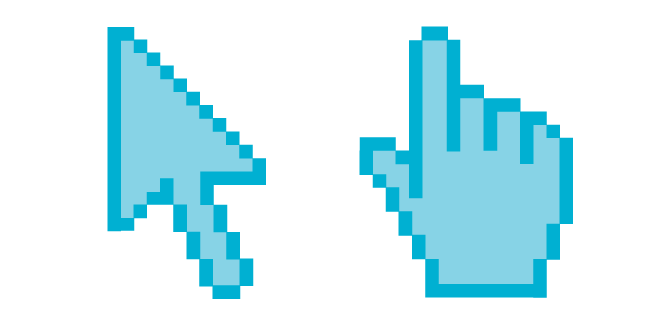 Light Blue Pixel Cursor