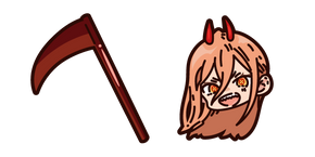 Cute Chainsaw Man Power and Blood Scythe Cursor