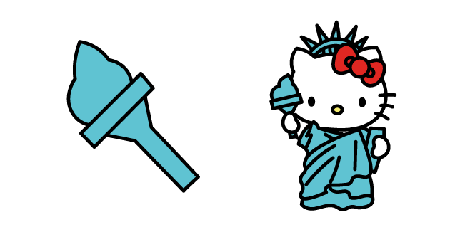 Hello Kitty Statue of Liberty Cursor