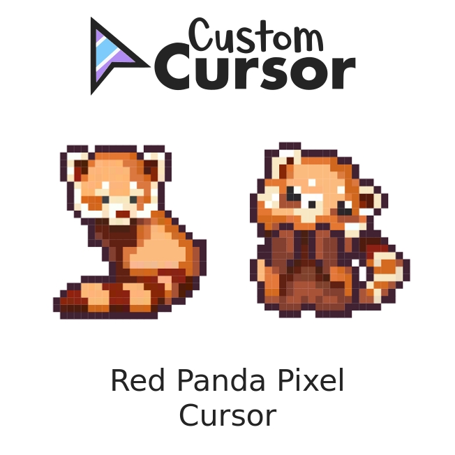 Red Panda Pixel cursor – Custom Cursor