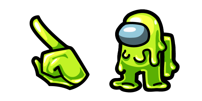 Among Us Green Slime Character Cursor