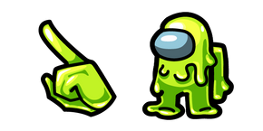 Among Us Green Slime Character Cursor