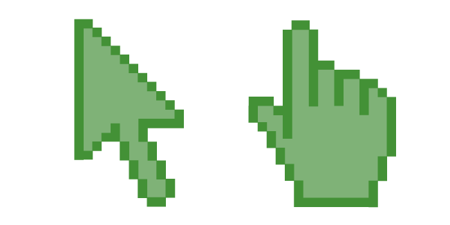 Olivine Green Pixel Cursor