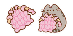 Pusheen et Couverture Rose Curseur