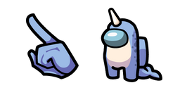 Among Us Blue Narwhal Character Cursor