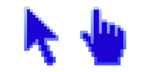 Ultramarine Blue Pixel Cursor