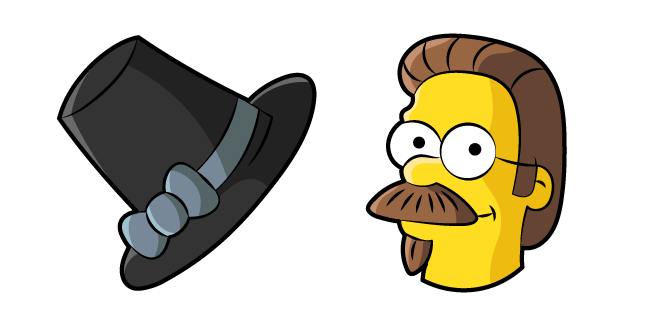 The Simpsons Ned Flanders and Hat Cursor