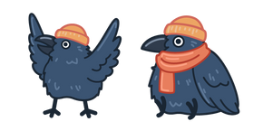 Cute Winter Crow Cursor