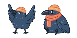 Cute Winter Crow Cursor