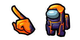 Among Us Orange Magma Character Cursor